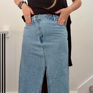 Dressed in LALA denim skirt